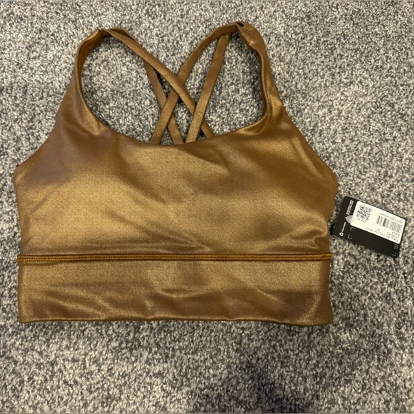 NWT Lululemon Special Edition Long Line Bra - Shine - Size 4 - Picture 1 of 4